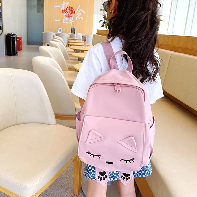 New Children's Bag Cute Cartoon Cat Girl Backpack Pupil Kindergarten Kids Girls Boy Backpack Unisex Kid's Toy Bag Travel Bag