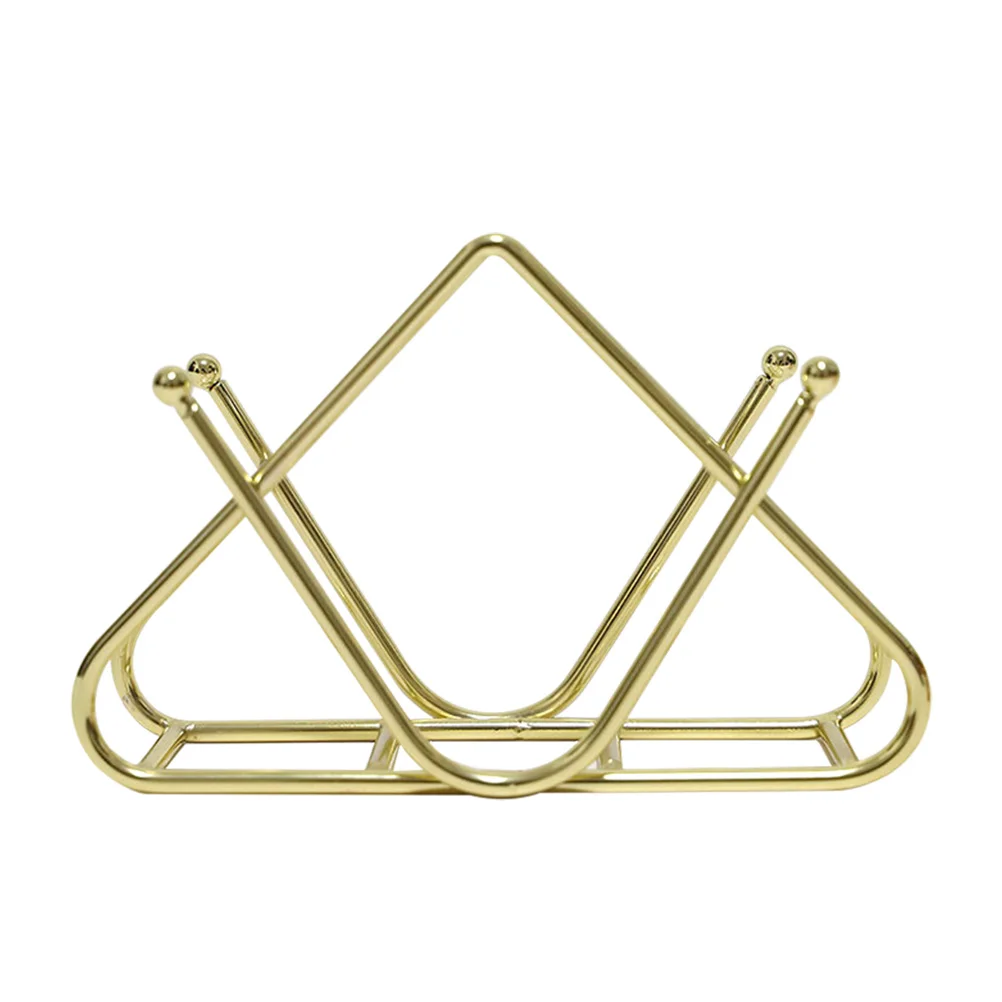 

Napkin Holder Tissue Dispenser Stand Table Party Decorative Rack Paper Napkins Clip Tray Display Settings Silver Easel Box