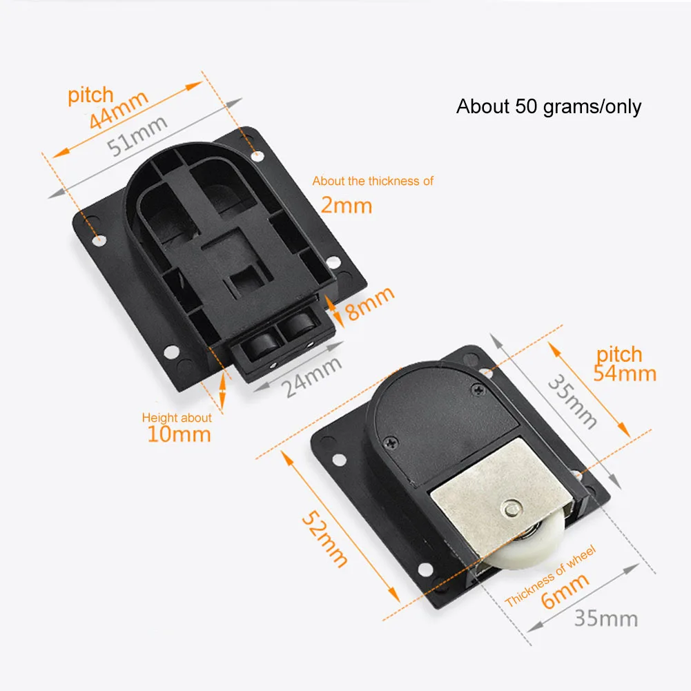 

1pcs Old-Fashioned Wardrobe Plastic Plat Home Sliding Door Pulley Black Sliding Door Wheel Cabinet Pulley Hanging Wheel