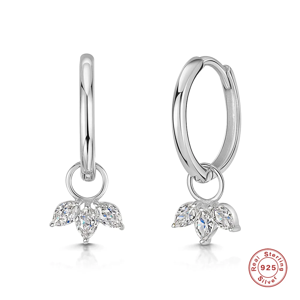 

Женские серьги-подвески из серебра 925 пробы, с фианитом