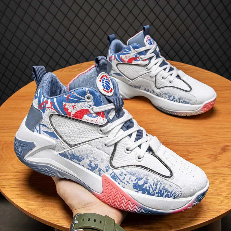 2022 New Men's Shoes Summer Casual Sneakers High-top Basketball Shoes Soft Bottom Youth Combat Sports Shoes Men