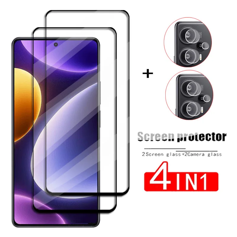 

For Xiaomi Poco F5 Screen Glass Tempered Glass Poco F5 Screen Protector HD Protective Phone Camera Lens Film Poco F5 in 6.67"
