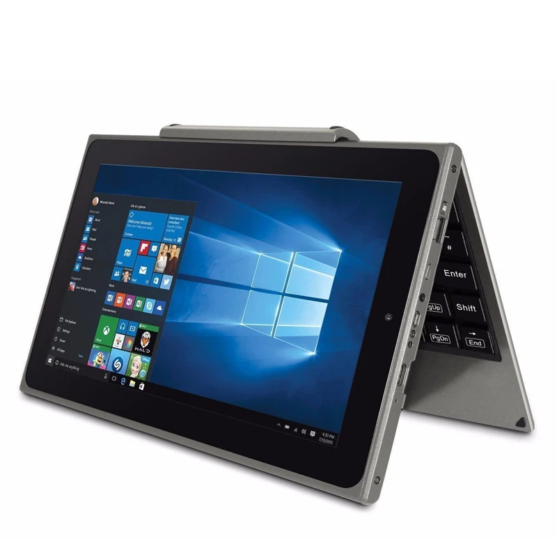 11.6-дюймовый многофункциональный ноутбук EW11 на Windows 10 Home с процессором Intel Atom Z3735F Quad Core, 2 ГБ ОЗУ DDR и 64 ГБ встроенной памяти ROM, разрешением экрана 1366 x 768 и технологией IPS.