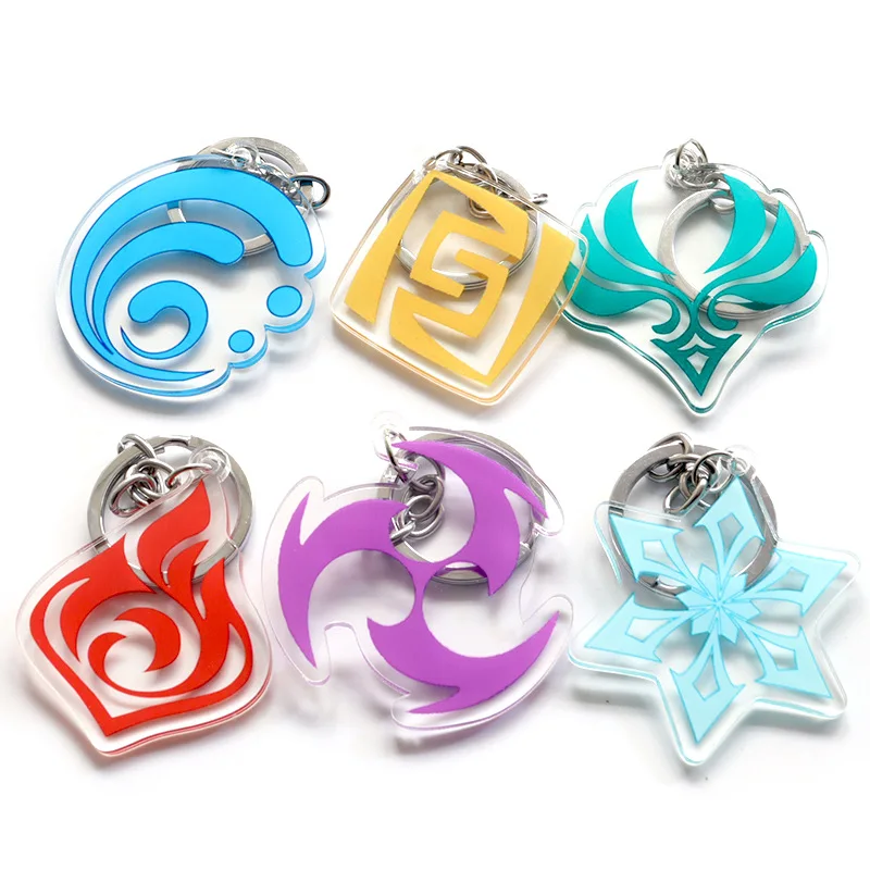 

Новый продукт, вторичный элемент, «глаза Бога», оригинальный Бог, брелок, двусторонний акриловый брелок для ключей, подвеска легко украсит