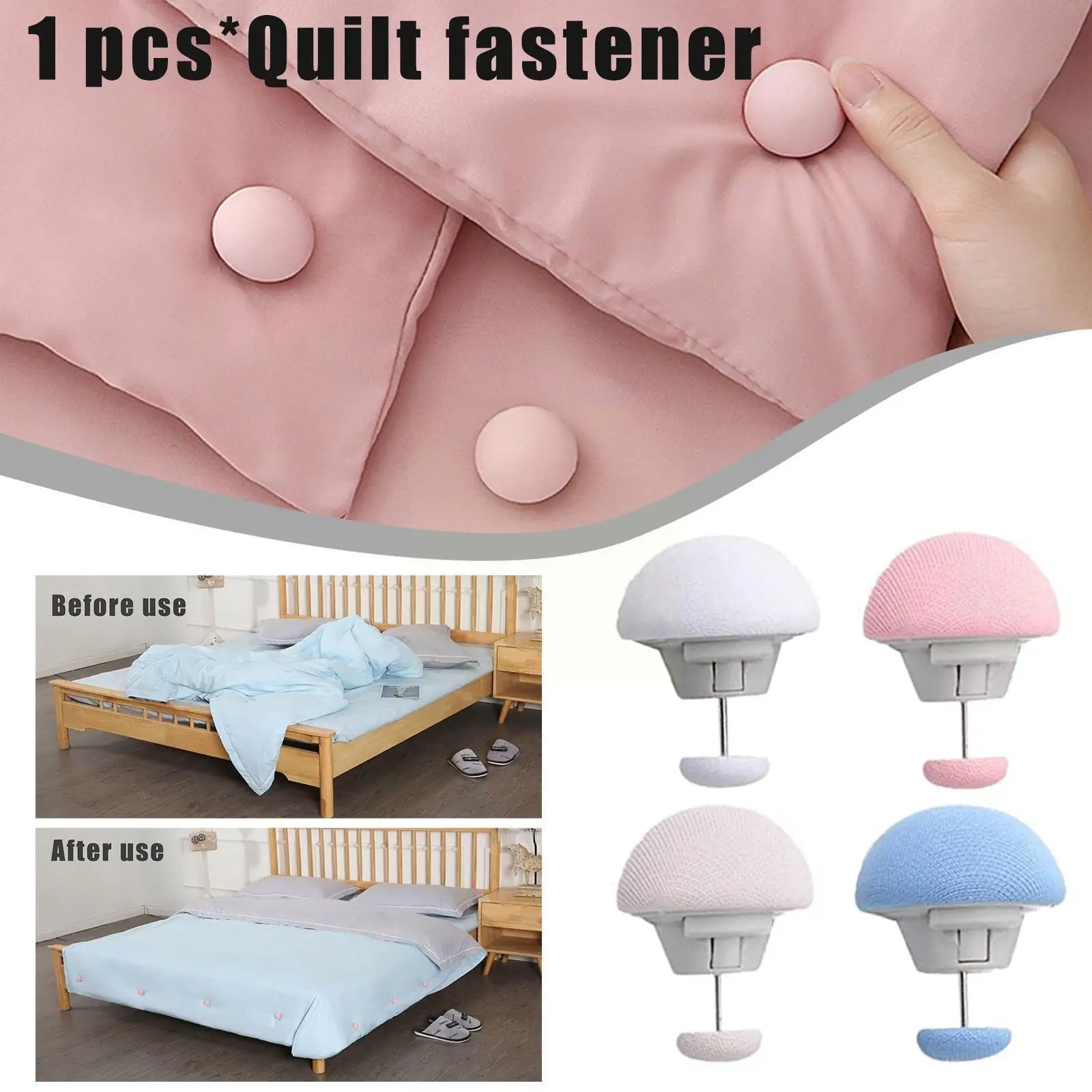 

8/16PCS Mushroom Duvet Cover Clip Anti-Slip Quilt Blanket Clothes Pegs Products Fastener Buckles Bed Clip Sheet Clip Househ F2I6