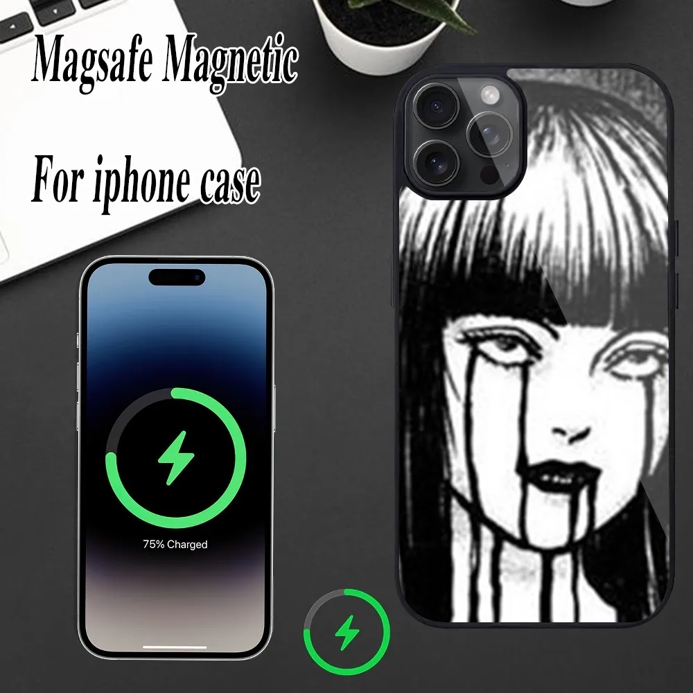Чехол для телефона с ужасным комиксом junji ito Tomie Tees магнитный чехол iPhone Magesafe 12 13 15 11