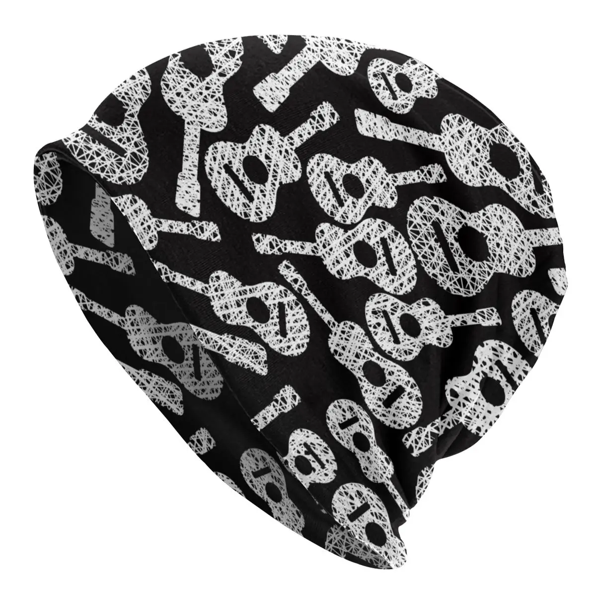 

Bonnet Hat for Men And Women Classic Acoustic Guitars Music Theme Knitted Beanies Soft Turban Hat Hip Hop Beanie
