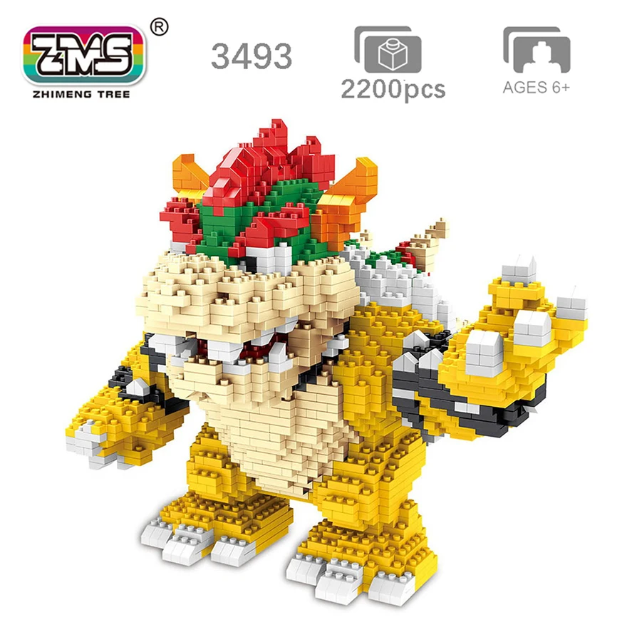 

Super Mario Game BOSS Bowser Building Blocks Model Auction Figures Mini Diamond Bricks Educational Toys for Boys Children Gifts
