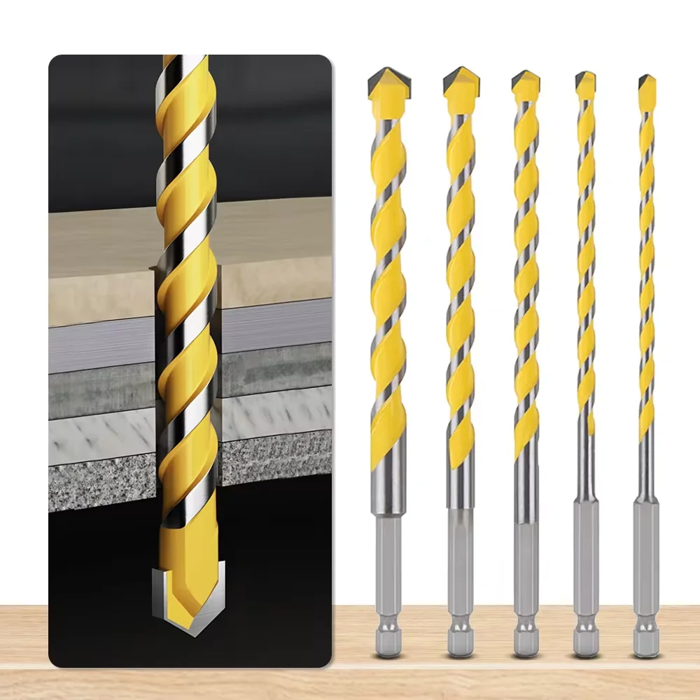 Сверло с шестигранным хвостовиком 160 мм из карбида вольфрама 5/6/8/10/12 для