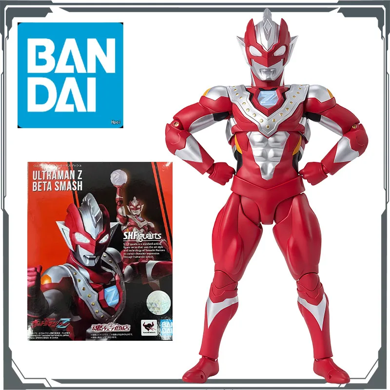Фото Оригинальные фигурки Bandai S.H.Figuarts Ultraman Zett, аниме-фигурки, игрушки для мальчиков, рождественский подарок, коллекционные модели, украшения №4
