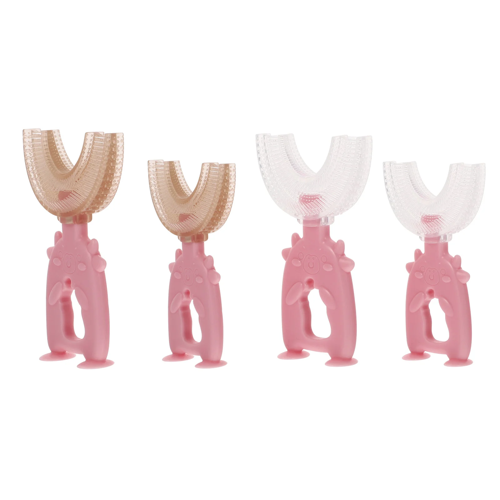 

4PCS Lovely U-Shape Children Toothbrushes Manual U-shaped Kids Toothbrushes