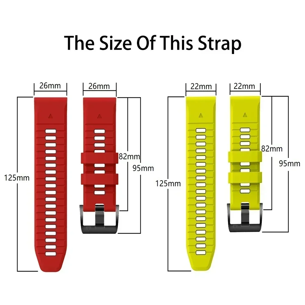 Тактический Ремешок Для Часов Quickfit Garmin X Delta 7 Pro MK2i MK2 MK1 Enduro 2 Силиконовый 22/26 Мм