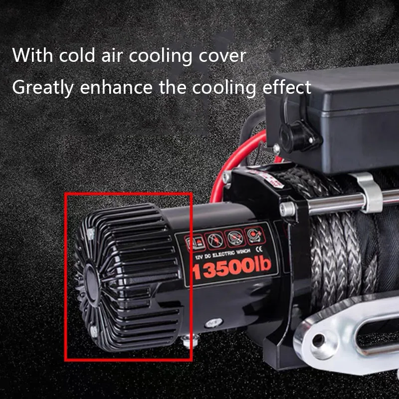12 В 3500 фунтов водонепроницаемая и бесшумная спасательная электролебедка для