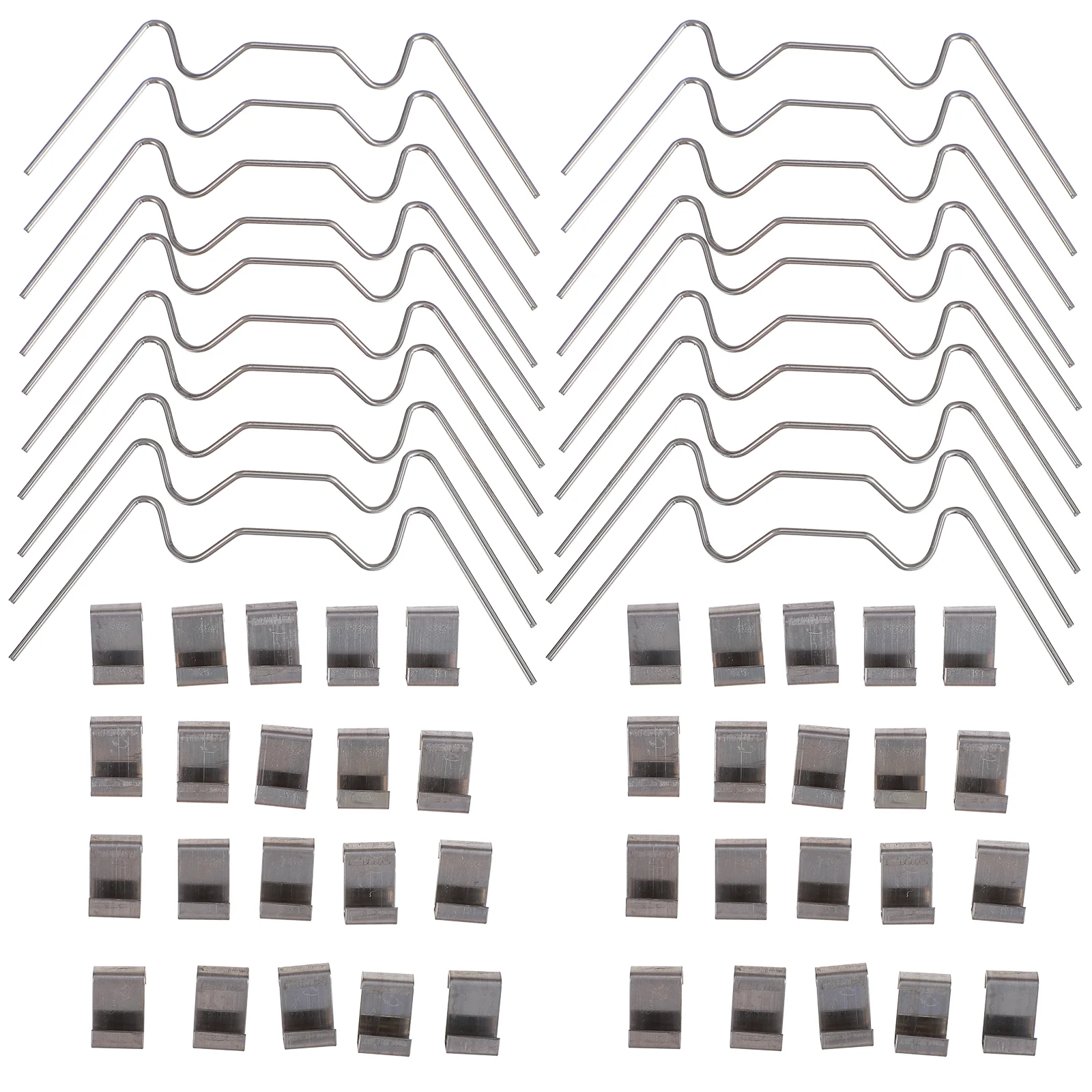 

100 Pcs Stainless Steel Greenhouse W Clips Glazing Film Row Cover Shading Net Clamp Wire Type