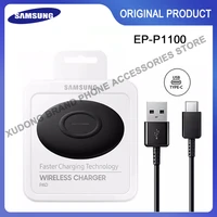 original samsung qi wireless charger 15w pad ep p1100 fast charging adapter for galaxy s21ultra s22 s20 s9 s10 s8 note2010