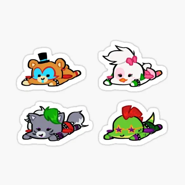 5 шт. наклеек Glamrock Cuties S для украшения стен аниме наклейки с принтом на окно