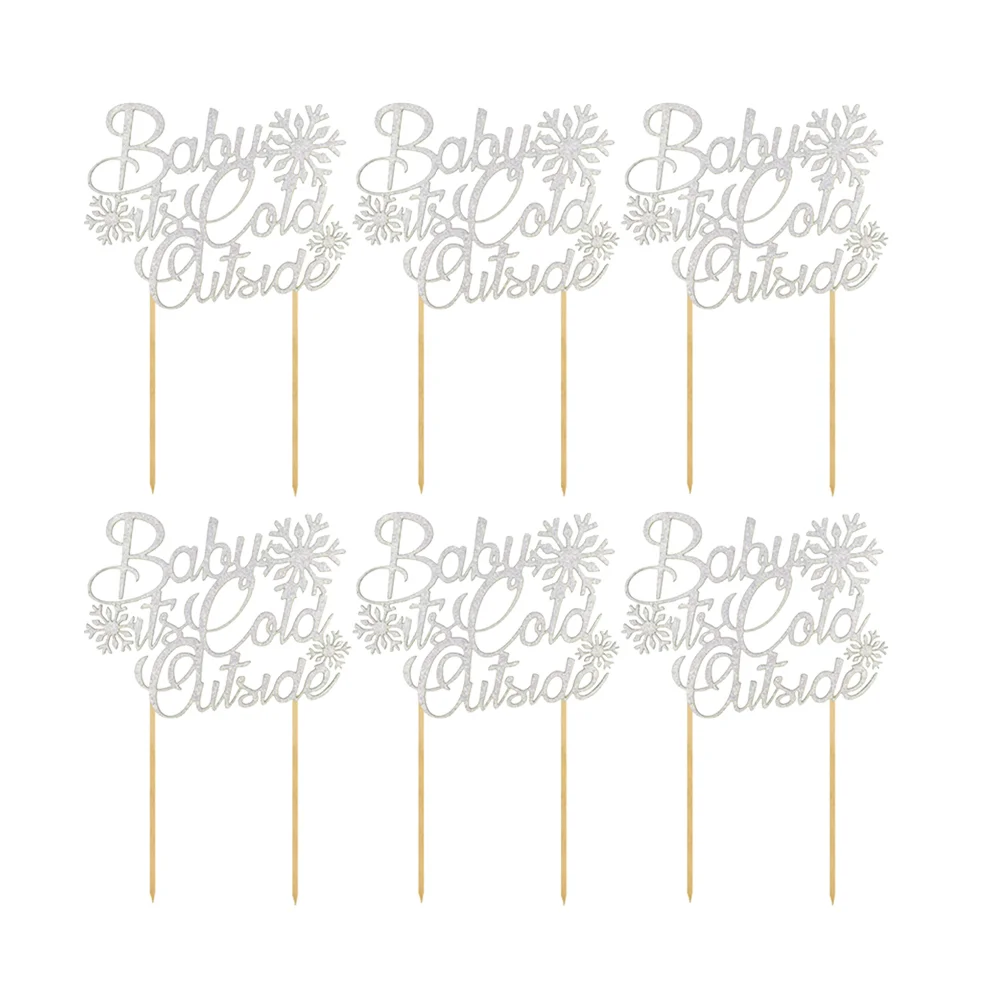 

Dessert Toppers Holiday Cupcake Christmasbaby Winter Pick Toothpicks Wedding Coldpicks Decoration Outside Insertit