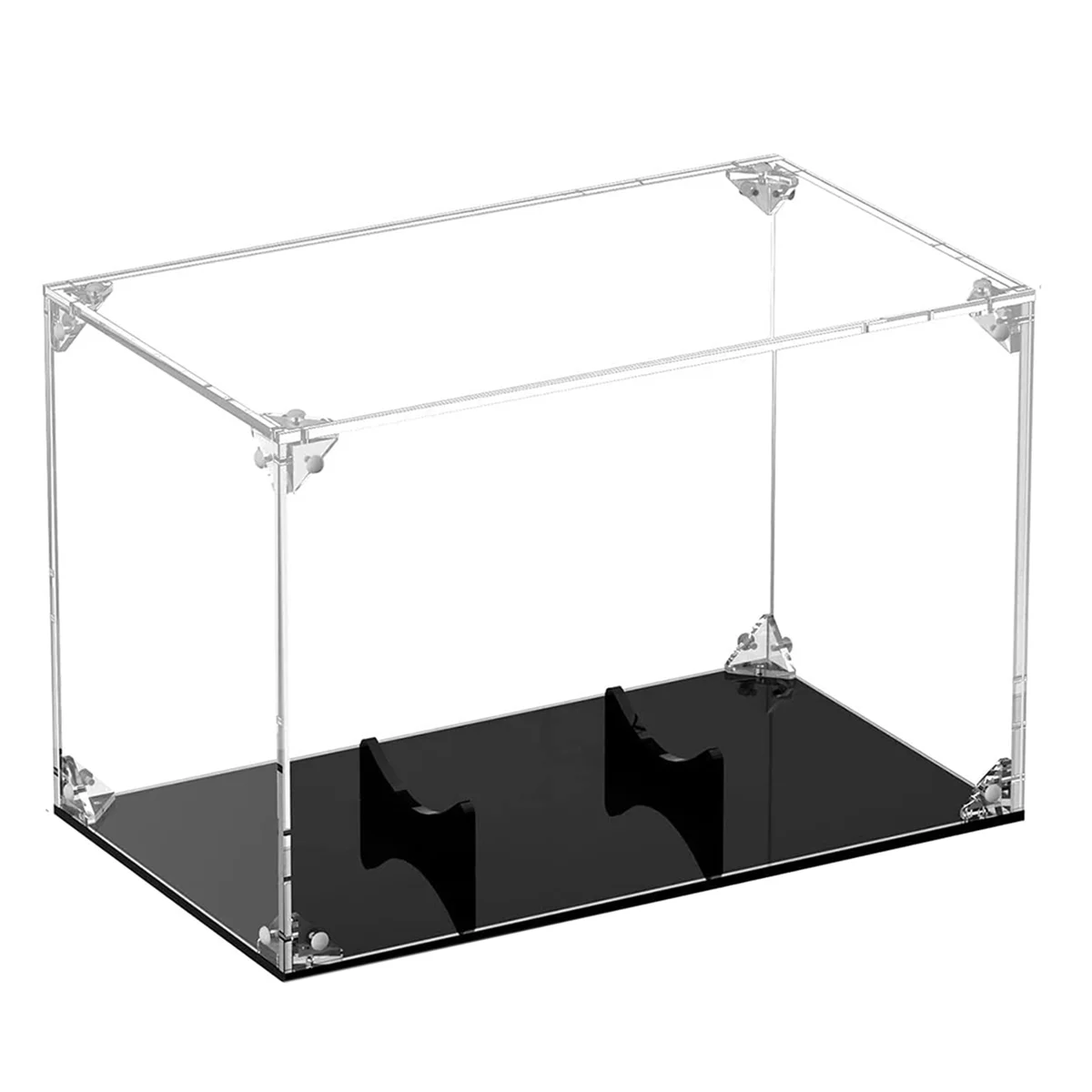 

Football Display Case Acrylic Football Holder with Lid and Black Base Clear Football Boxes with Ball Holder