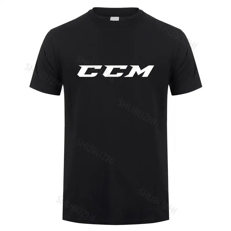 Футболка CCM Мужская с коротким рукавом хлопок логотип забавная модная брендовая