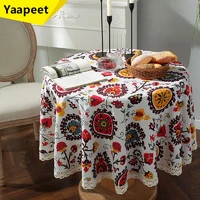 bohemian round tablecloth ethnic sunflower table flag towel placemat coffee table tablecloth desk cover non fading home textiles
