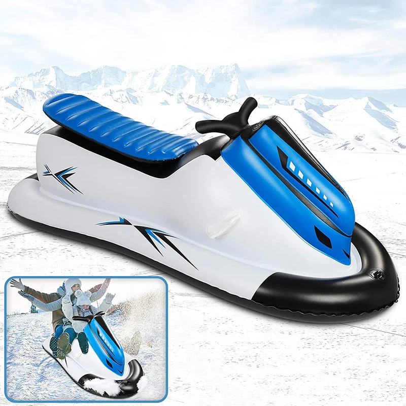 Snow Ski Toys Inflatable Snow Tube Inflatable Folding Portable Snow Sled For Kids And Adults
