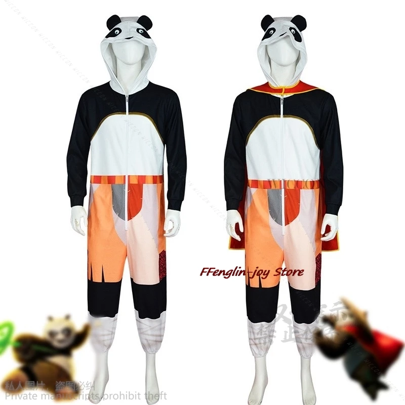 Новые животные аниме фильм косплей кунг-фу униформа костюм накидка с пандой