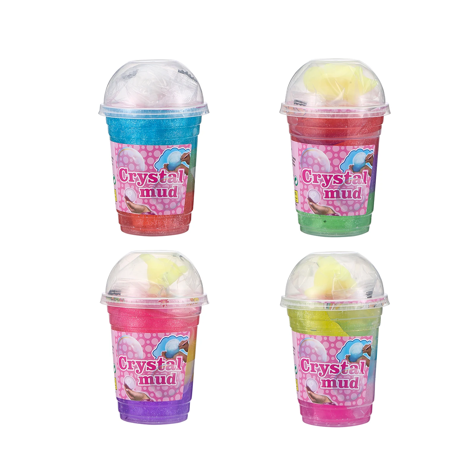 

Ice Cream Cup Glitter Magic Slime Colored Transparent Crystal Mud Toys Fluffy Cloud Clay Plasticine Stress Release Toys
