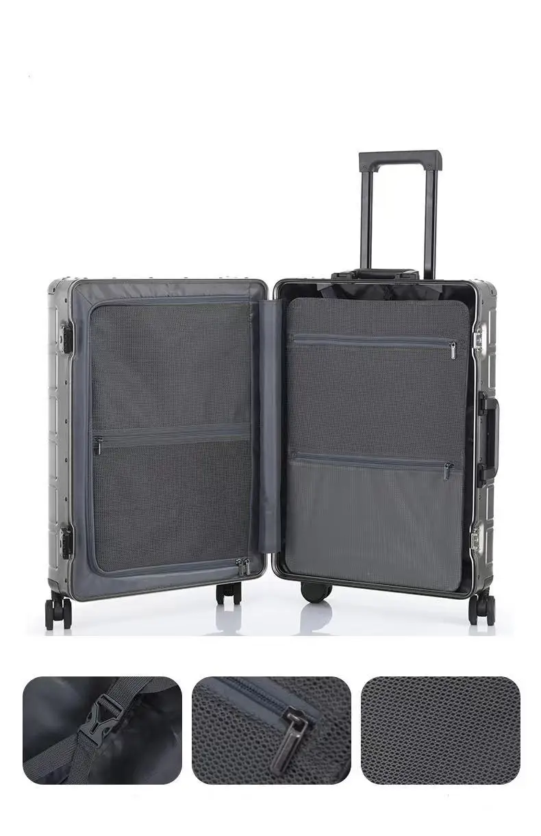 All Aluminum Suitcase 24 Inch Aluminum Frame Universal Wheel Trolley Case 20 Inch Password Boarding Case Portable Case