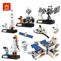 wange space spacecraft series assembled small particle building block model rocket cosmic satellite diy toys gifts 6 age boys