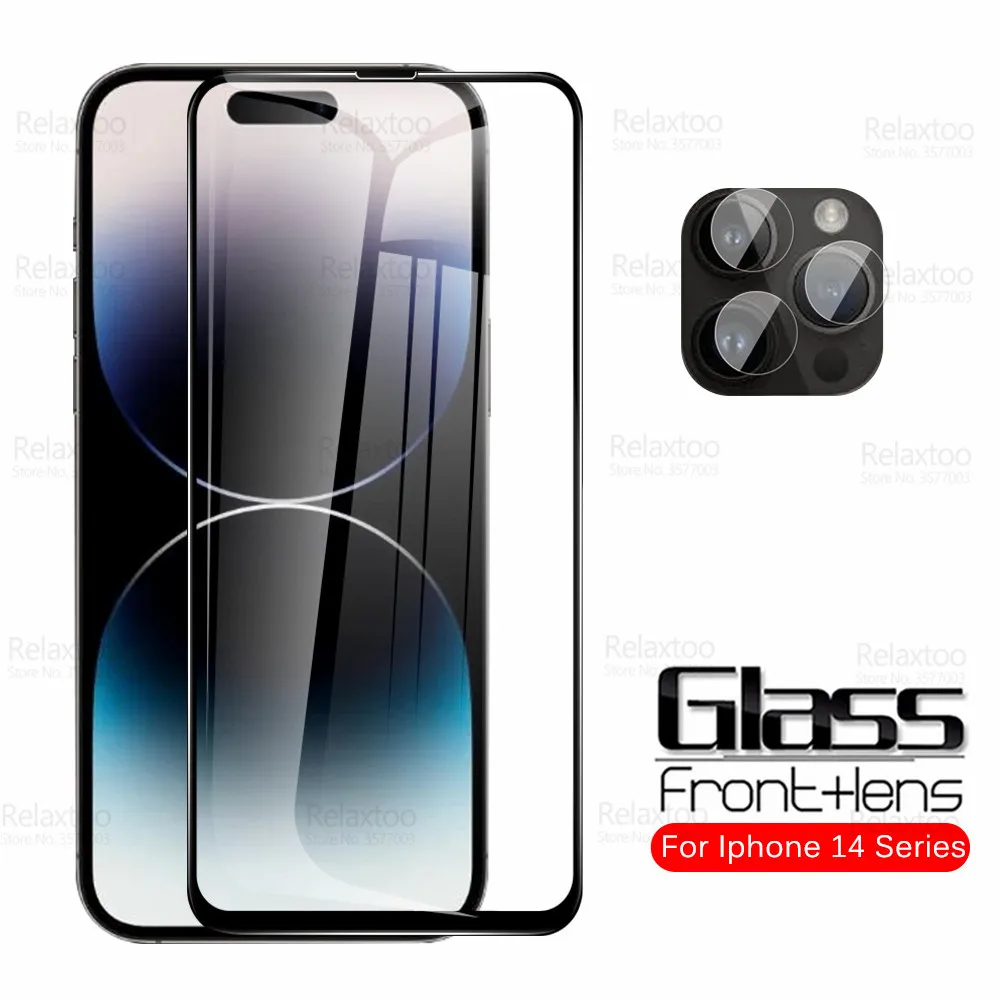 

Закаленное стекло 2To1 для камеры Iphone 14 Pro Max, Защитное стекло для экрана Iphone 14 Plus, 14Pro, 14 Plus, защитная пленка