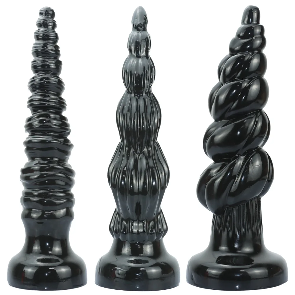 BESTCO 18+ Гигантский Фаллоимитатор ПВХ Черный Супер Большая Анальная Пробка