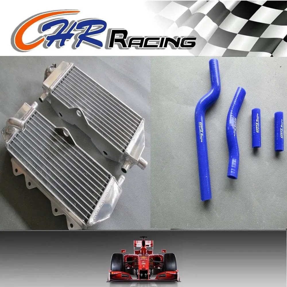 

Radiator and blue hose for Yamaha YZ 250 YZ250 02 03 04 05 06 07 08 09 10 11 12 13 14 15