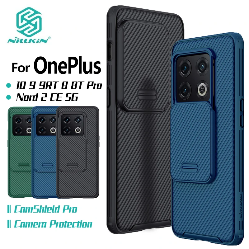 

For OnePlus 10 9 9RT 8 8T Pro Nord 2 CE 5G Nillkin CamShield Pro Case Shockproof Back Cover With Camera Slide Privacy Protection
