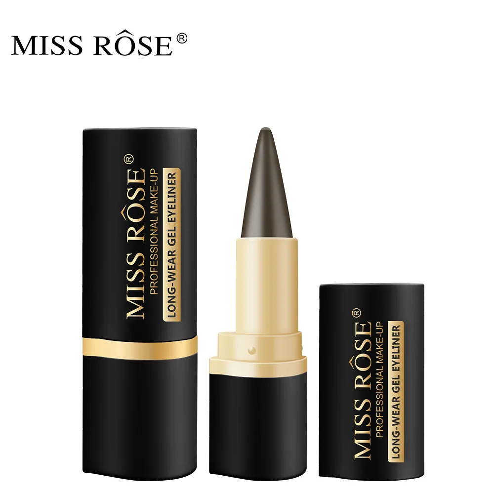 MISS ROSE 24HR Легко носить долговечная размазывающаяся водостойкая подводка для глаз