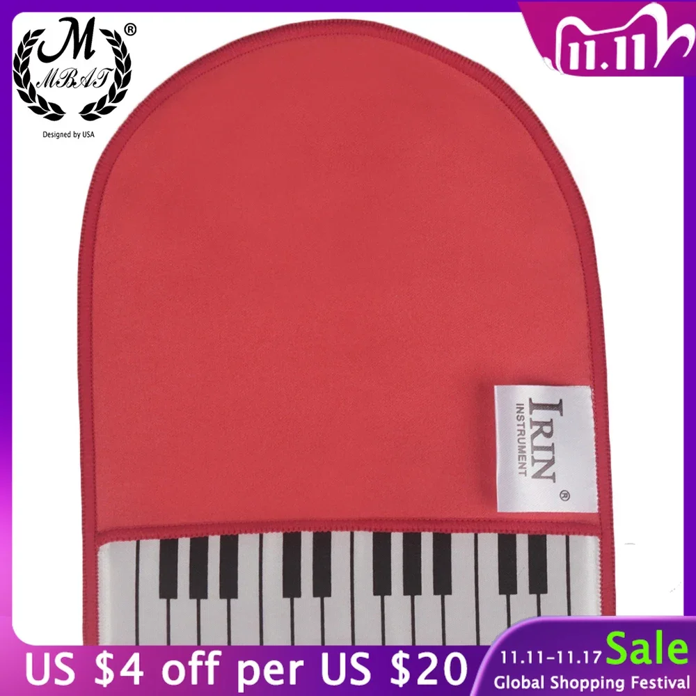 

M MBAT Piano Cleaning Cloth Wipes Glove with Piano Keyboard Design Musical Instrument Duster Cleaning Care Tool High Quality