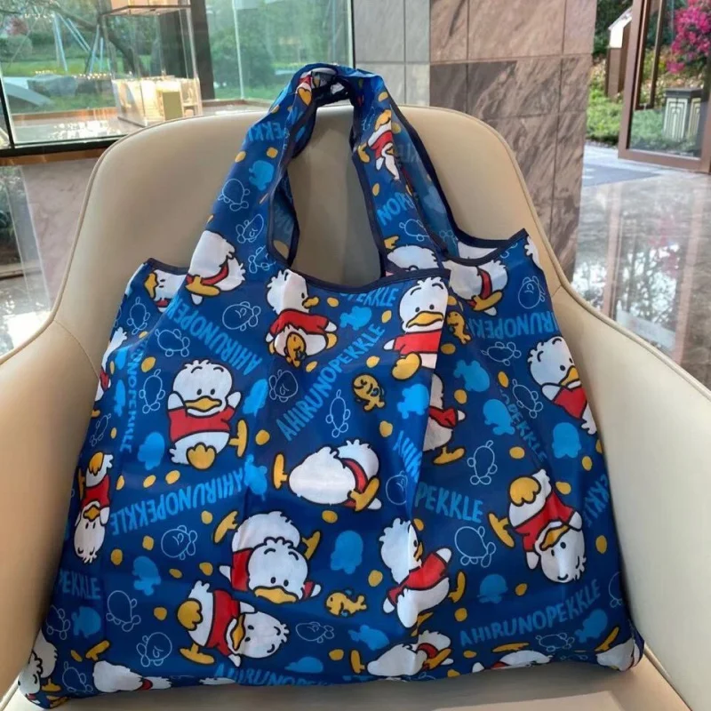 Large Large Capacity Oxford Cloth Supermarket Eco Bag Shopping Bag Waterproof Grocery Shopping Bag Clothes Bag Woven Handbag