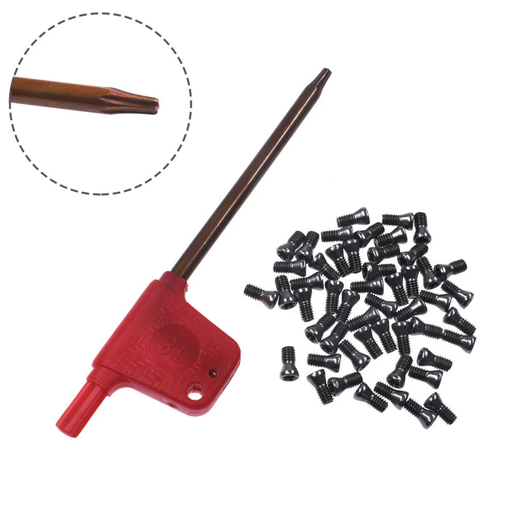 50pcs Machine Screws M2.5 X 6mm Steel Hexagon Head For Carbide Inserts Lathe Tool &amp Screwdriver Insert Torx Screw |