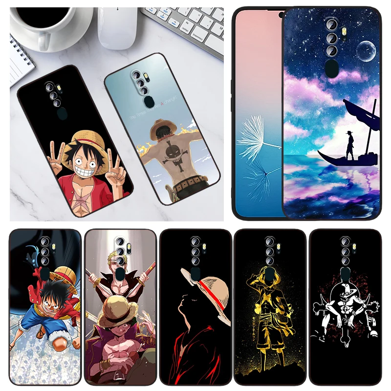 

Japanese One Piece Cute Art For OPPO Find X5 X3 F21 Neo Lite A96 A57 A77 A74 A76 A72 A55 A54S A53 A16S K10 5G Black Phone Case