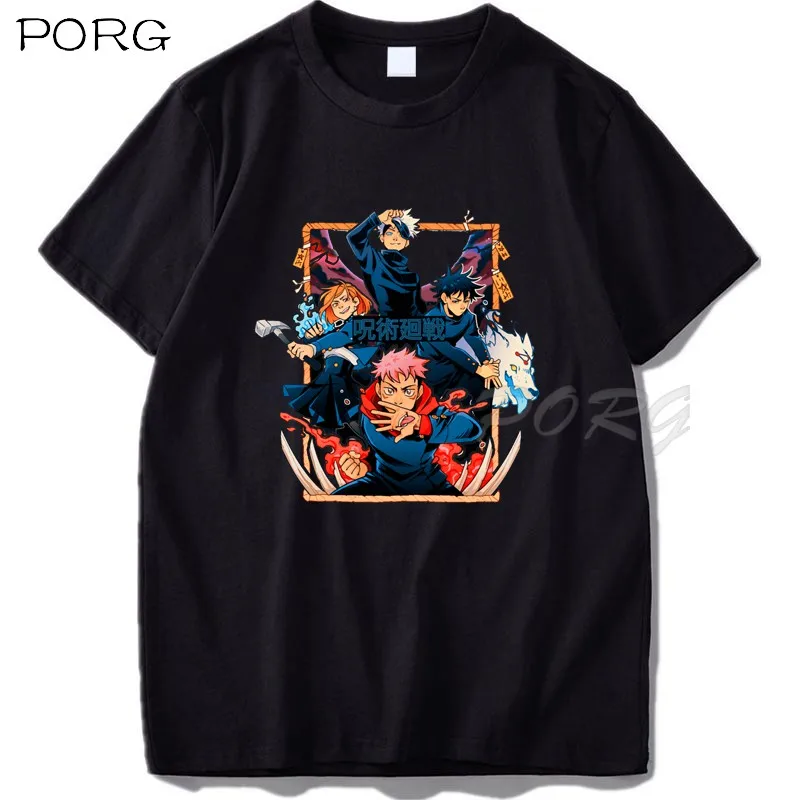 

Jujutsu Kaisen Team Shirt Unisex Gojo Satoru Yuji Itadori T-shirt Men Japanese Anime T Shirt Kawaii Gothic Top Tees Tshirt Male