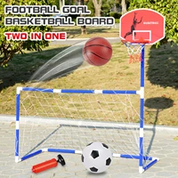 2 in 1 kids outdoor sports toys children football goal basketball stand boys soccer toy football basketball training accessories