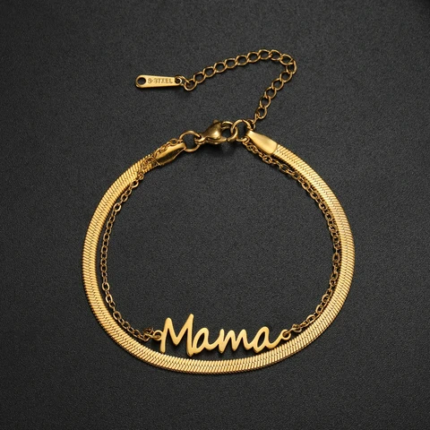 Браслет Teamer Letter Mama из нержавеющей стали