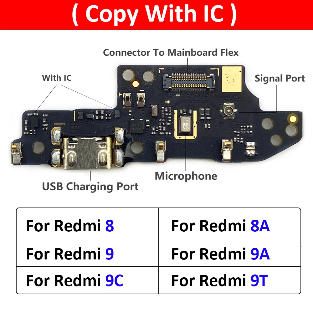 Новая плата USB для зарядного порта гибкий кабель-соединитель Xiaomi Redmi 8 8A 9 9A 9C 9T 10