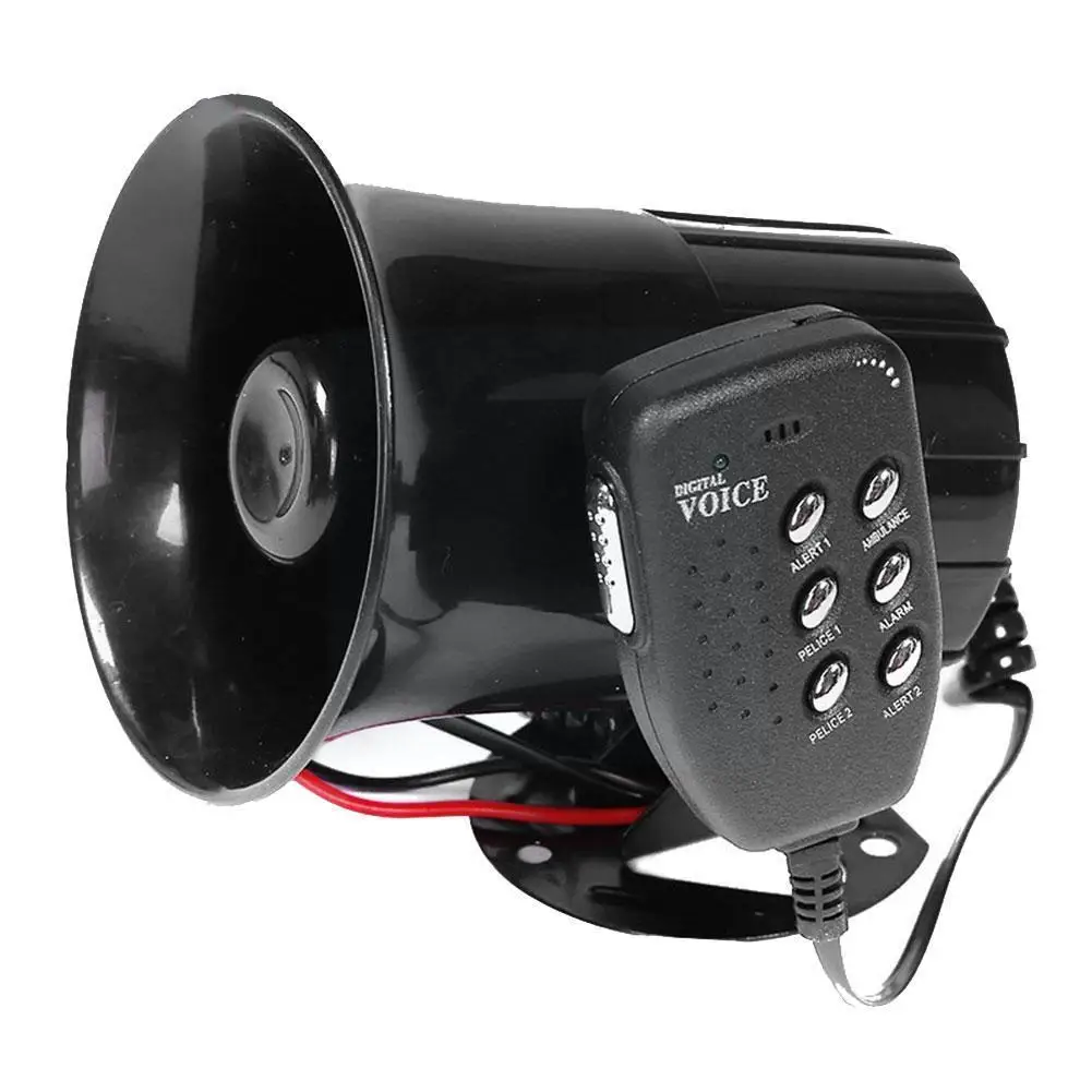 

Spot Car Warning Alarm Fire Siren Horn Pa Speaker Mic Loud 6-sound System Car Megaphone Warning Styling 100w Alarm Car 6 F8j3
