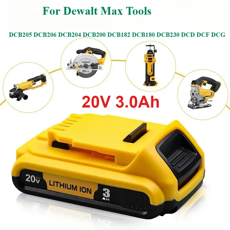 Литий-ионный аккумулятор для Dewalt Max Tools DCB205 DCB206 DCB204 DCB200 DCB182 DCB180 DCB230 DCD DCF DCG Series DCB203 18