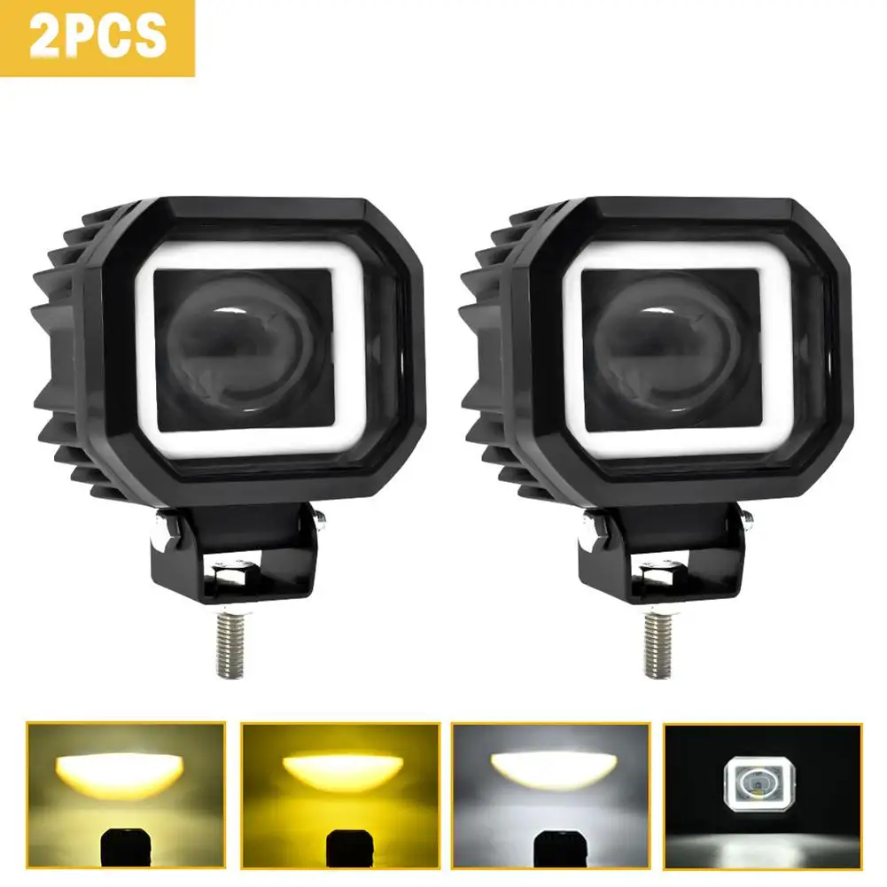 

1 Pair Motorcycle Headlight Led Work Light Bulbs 30w 6000k/3000k 6000lm Waterproof Headlamp Replacement Parts
