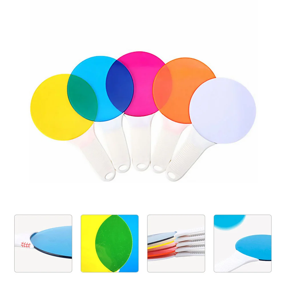 

Science Experiment Plastic Color Filter Board Kids Discovery Equipment Teaching Cognitive Toy Handle