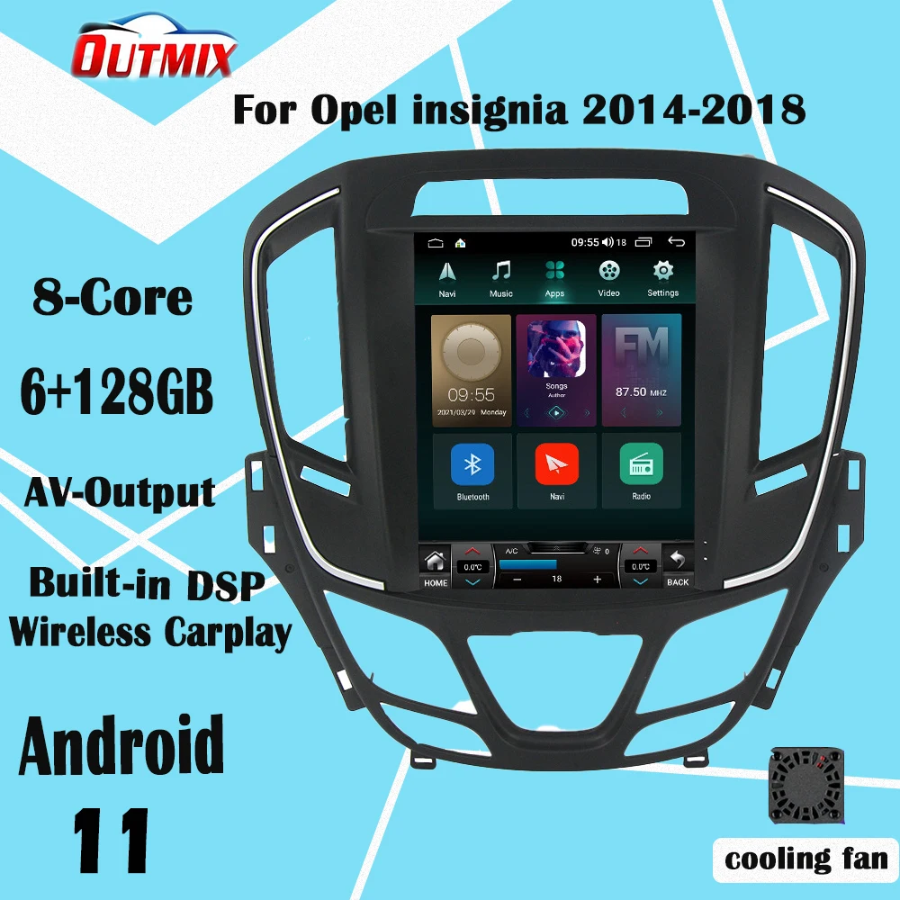 

128G Android 11 для Opel insignia 2014-2018 Автомобильный GPS-навигатор автостерео радио головное устройство мультимедийный плеер магнитофон IPS