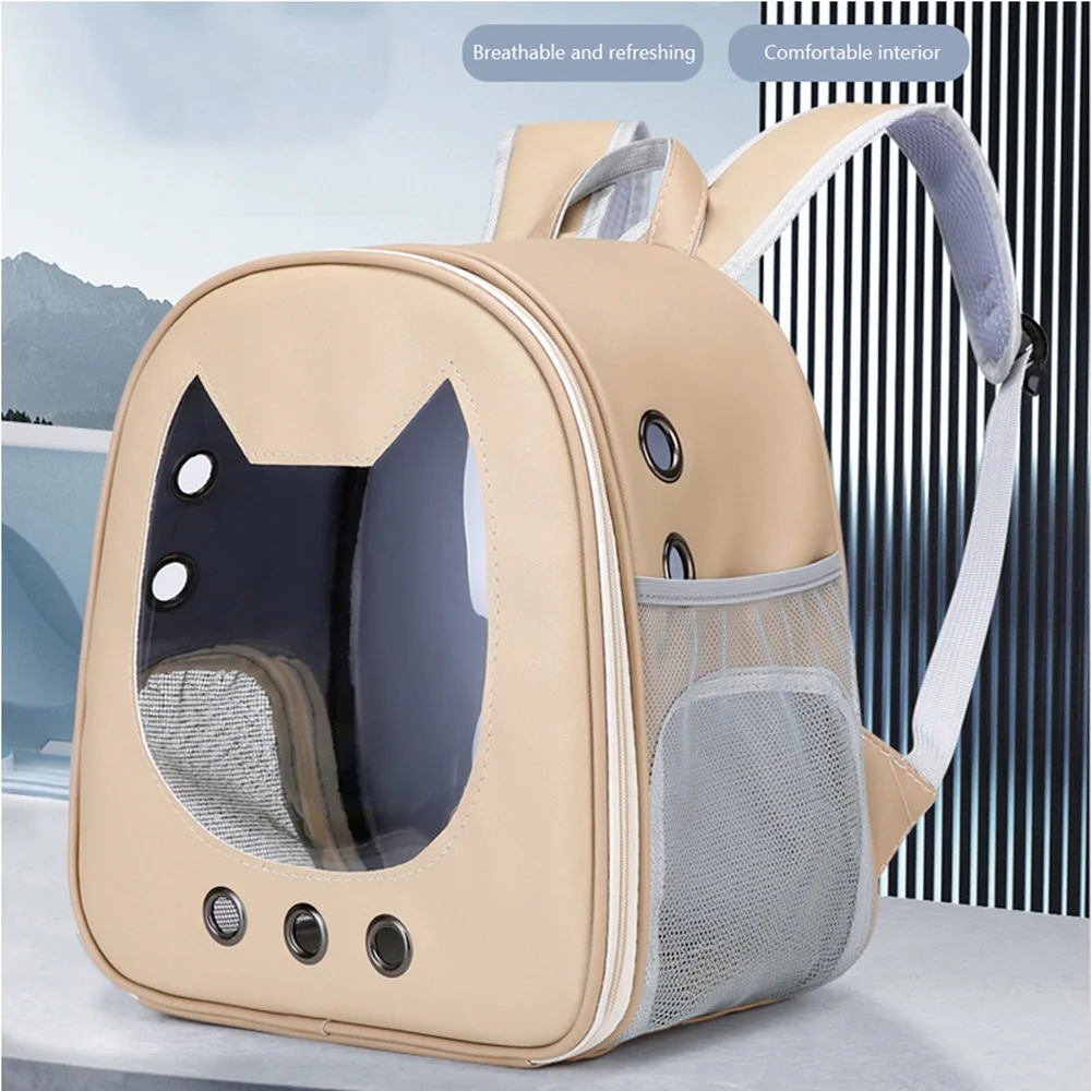 

Pet Cat Strap Backpack Outdoor Camping Waterproof Breathable Pet Portable Transparent Backpack Suitable for Small Dogs Cats