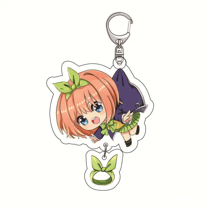 Симпатичные Аниме Quintuplets из акрила брелок Nakano Ichika Nino Miku Yotsuba Itsuki забавные