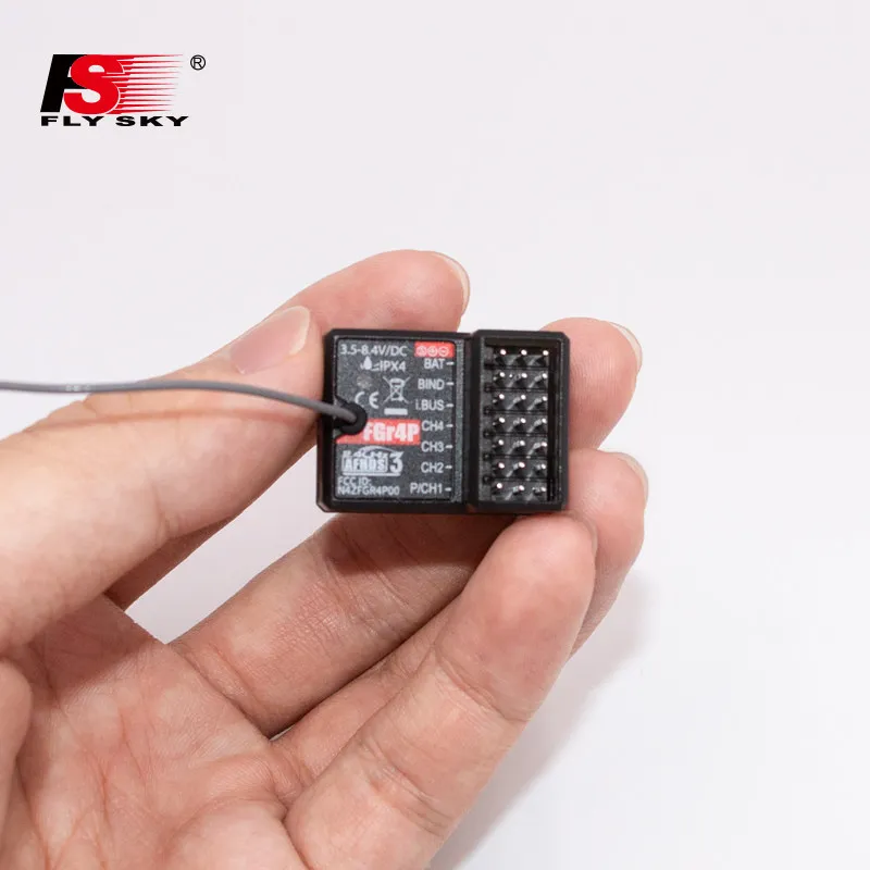 Фото FS FGR4P FLYSKY Одноантенный двунаправленный мини-приемник с четырехканальным интерфейсом IBUS, подходит для моделей NB4, автомобилей и судов FGR4-P №2